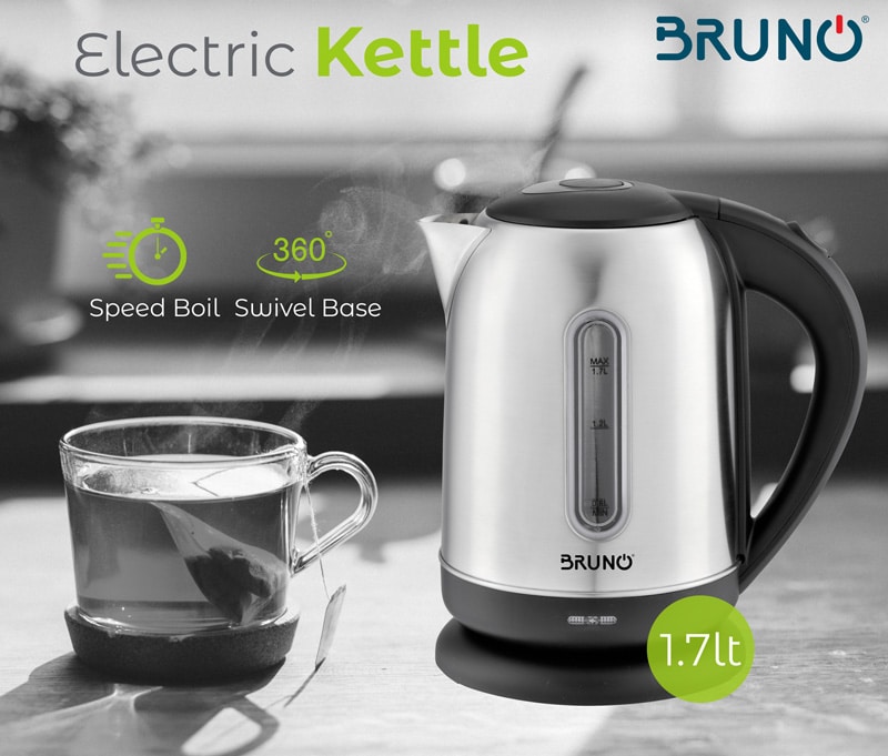 BRUNO ηλεκτρικός βραστήρας BRN-0029, 2200W, 1.7lt, βάση 360° - Image 2