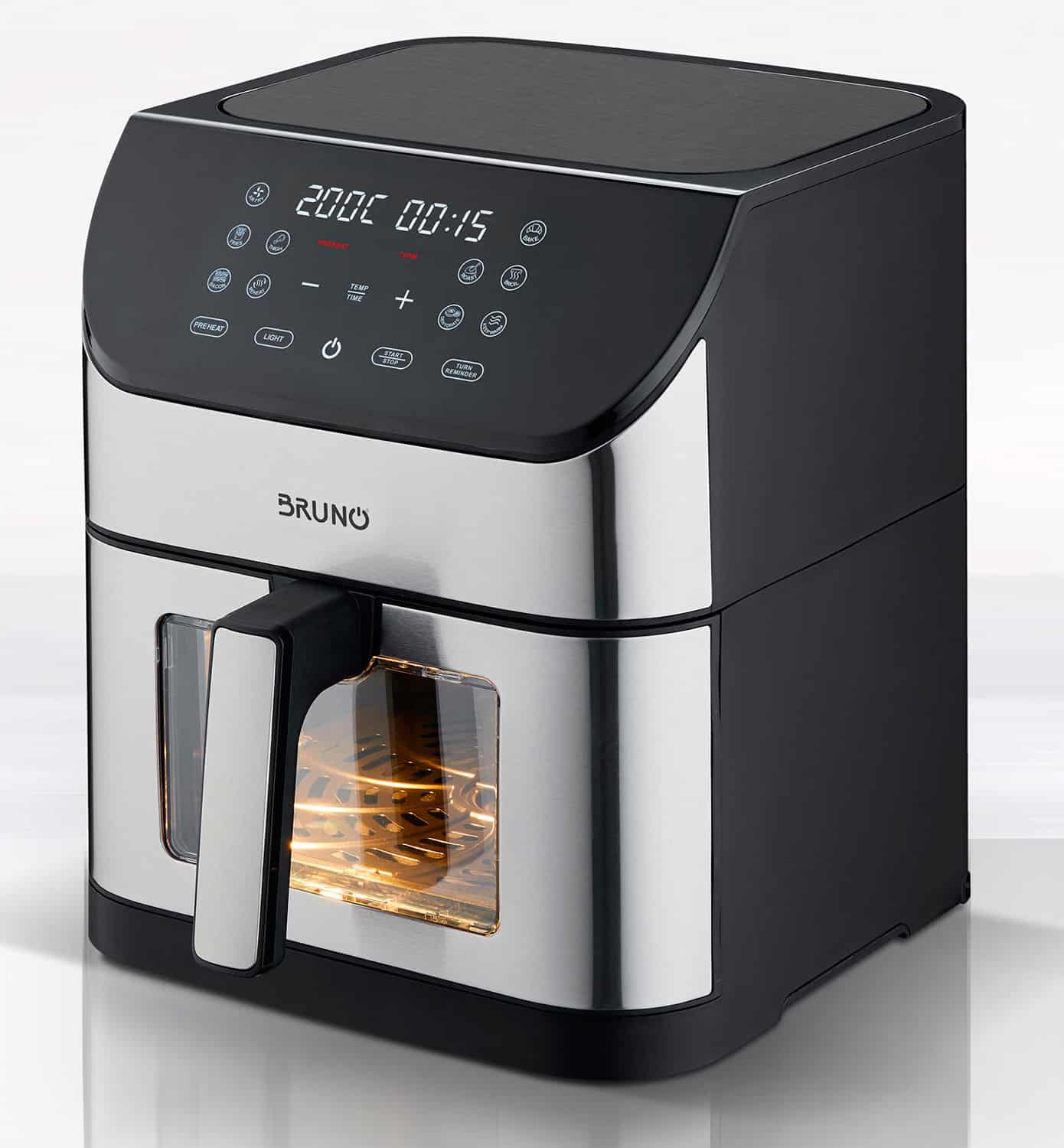 BRUNO φριτέζα αέρος BRN-0194, 8lt, 1800W, inox/μαύρη - Image 7