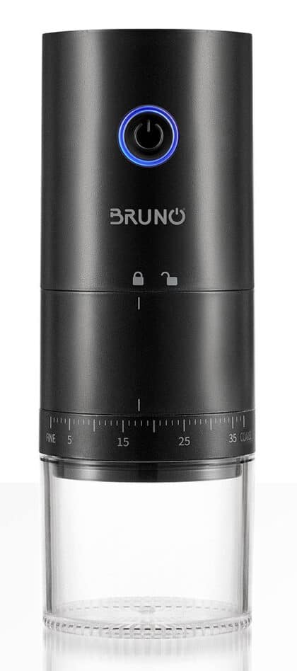 BRUNO ηλεκτρικός μύλος καφέ BRN-0256, επαναφορτιζόμενος, με 39 επίπεδα άλεσης, μαύρος