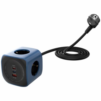 Πρίζα Cellline 6 σε 1 2500W USB/2xUSB-C 65W μπλε