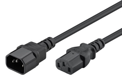 POWERTECH καλώδιο τροφοδοσίας προεκταση CAB-P004 3x 0.75mm², 1.5m, μαύρο