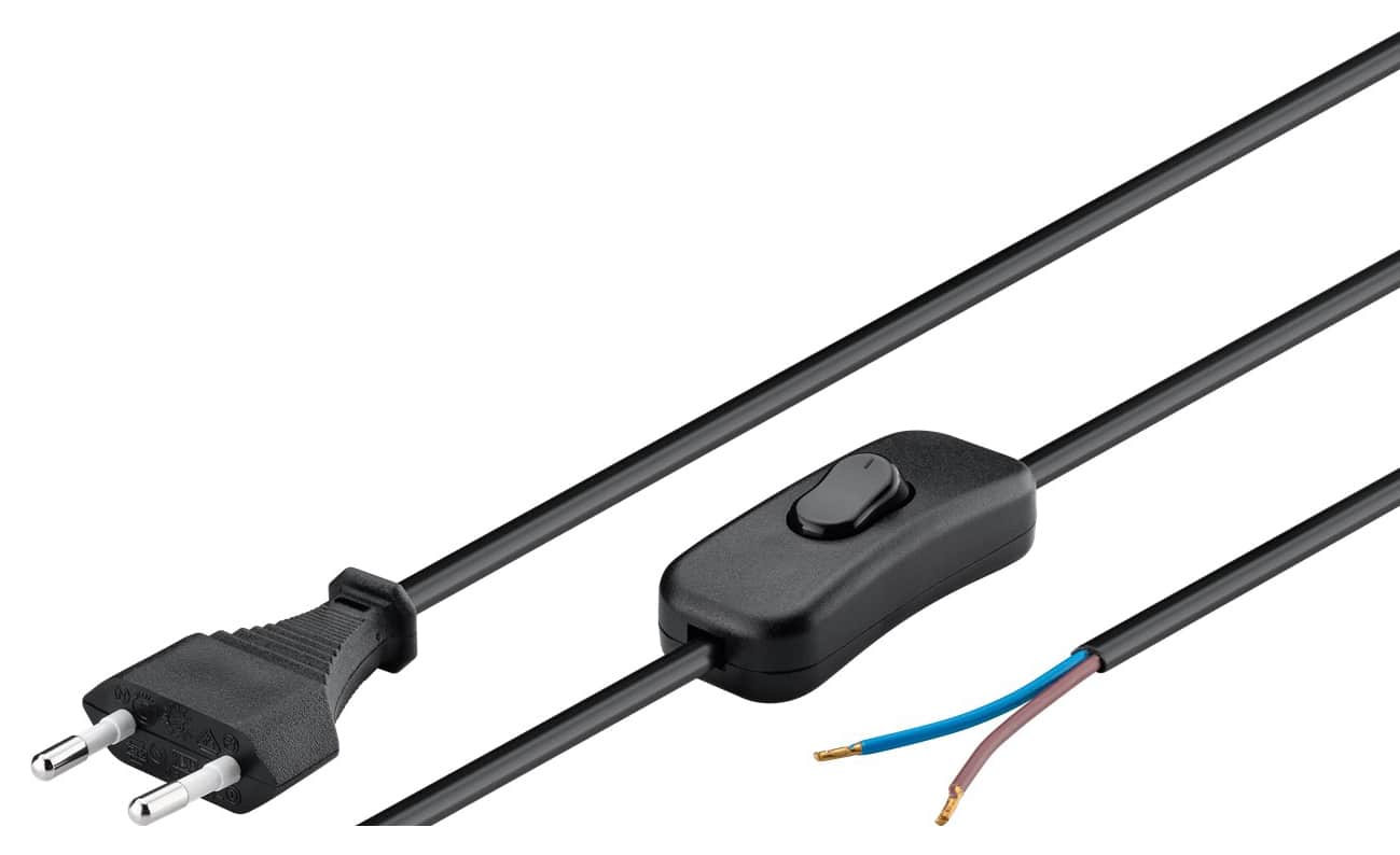 POWERTECH καλώδιο τροφοδοσίας CAB-P033 με διακόπτη, 0.75mm², 1.5m, μαύρο - Image 2