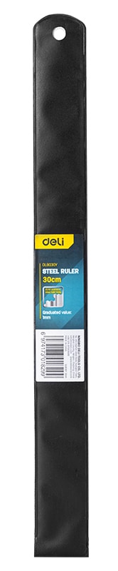 DELI μεταλλικός χάρακας DL8030Y, ανοξείδωτο ατσάλι, 12"/30cm, ασημί - Image 4