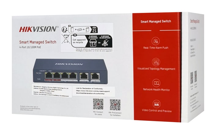 Διαχειριζόμενος διακόπτης HIKVISION DS-3E1106HP-EI, 4 θύρες PoE και 2 θύρες RJ45, 100Mbps - Image 4