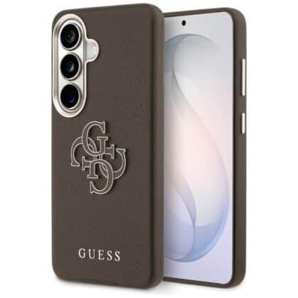 Θήκη Guess Grained Big 4G Metal Logo για Samsung Galaxy S26+ καφέ