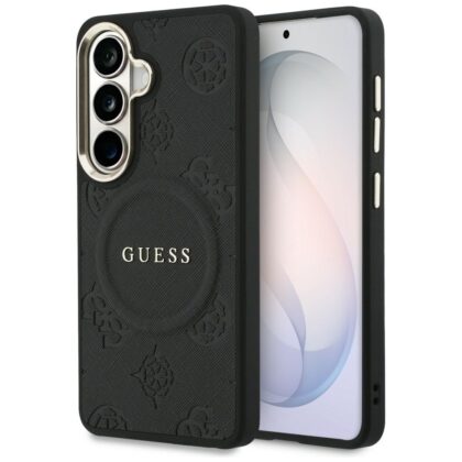 Guess Saffiano Peony Embossed Ring - θήκη για Samsung Galaxy S26 - Ροζ