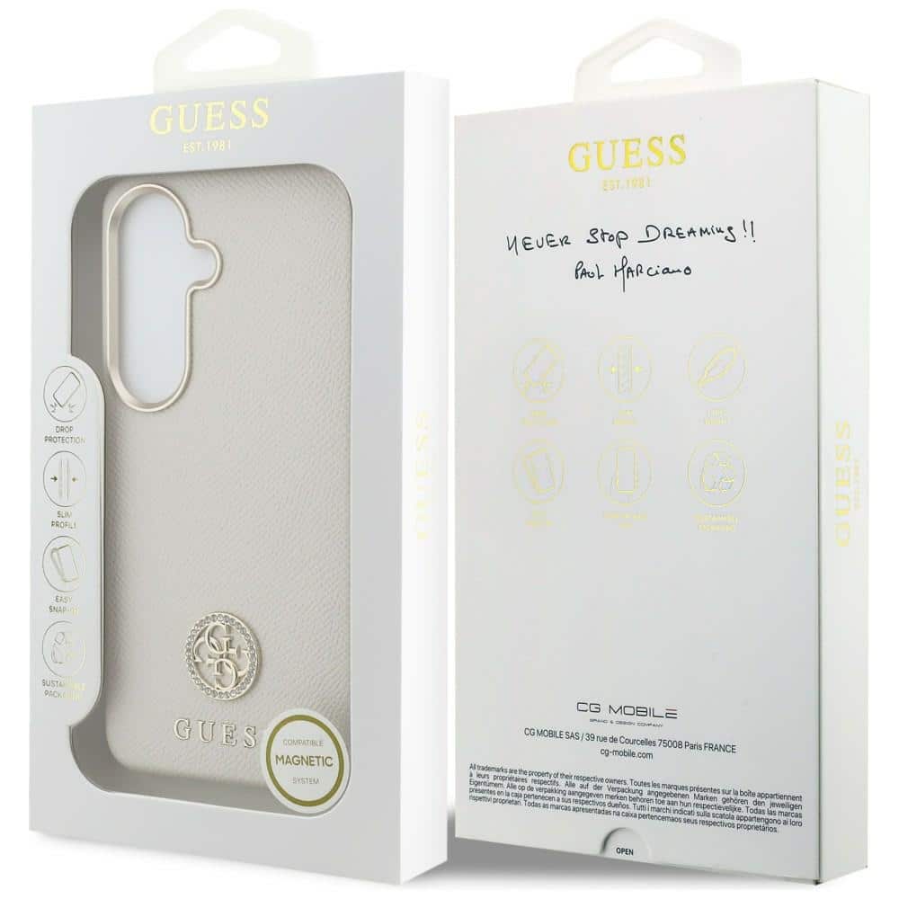 Guess 4G Ριβόλι Στρογγυλό Λογότυπο - θήκη για Samsung Galaxy S26 - Μπεζ - Image 8