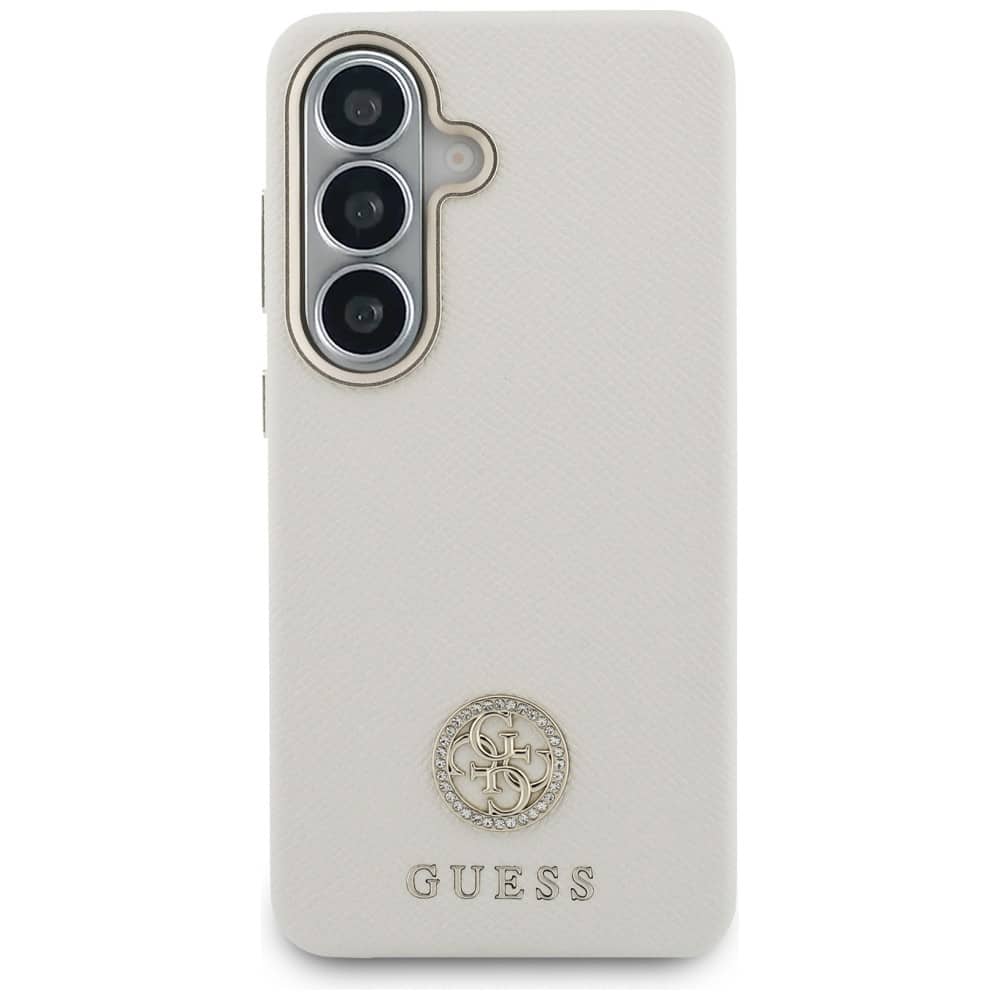 Θήκη Guess Rhinestone με στρογγυλό λογότυπο MagSafe για Samsung Galaxy S26 Plus μπεζ - Image 3
