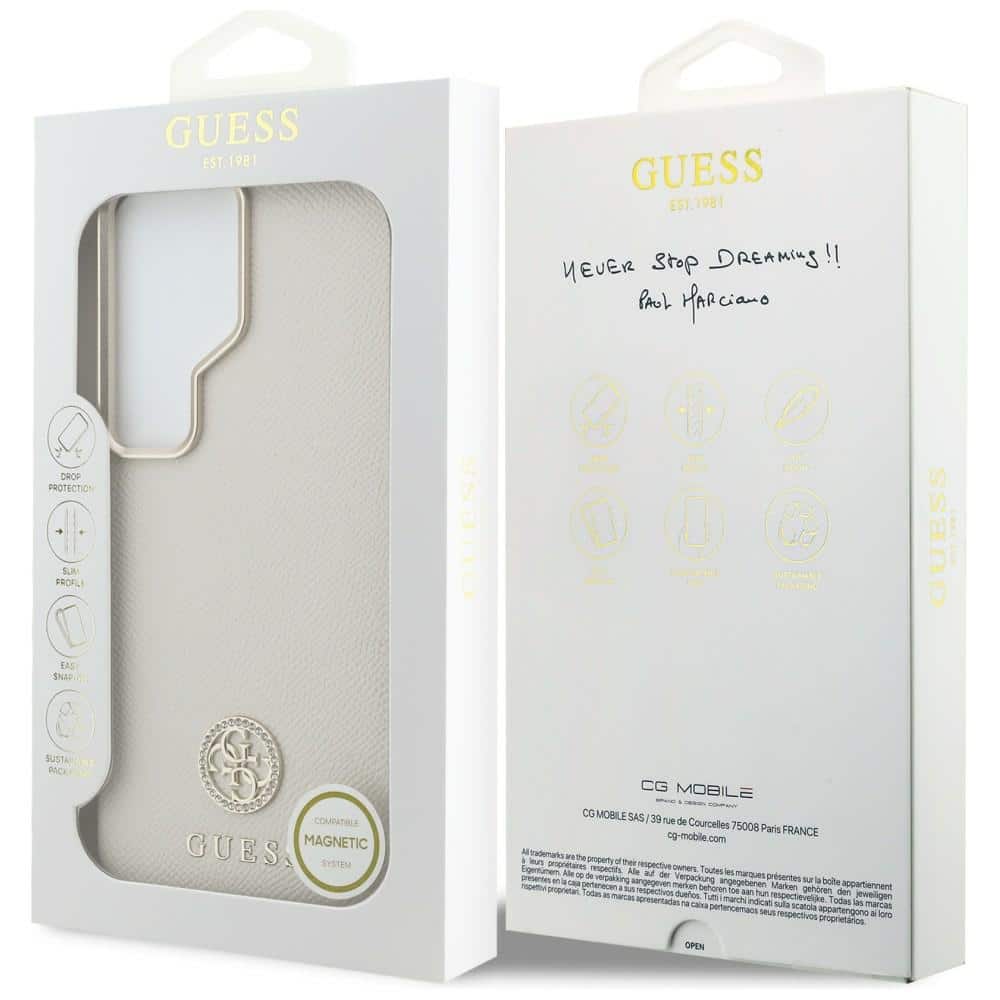 Guess 4G Rhinestone Round Logo - θήκη για Samsung Galaxy S26 Ultra - Μπεζ - Image 8