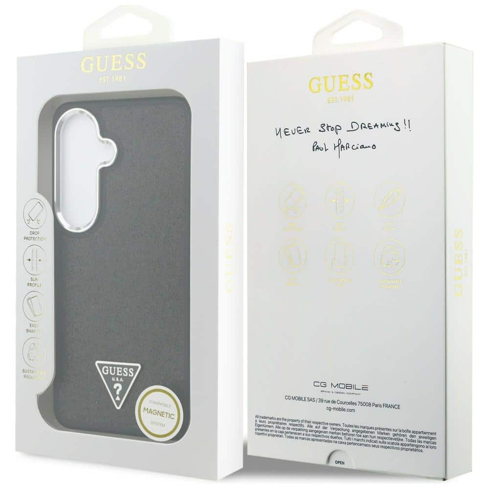 Guess Fixed Glitter Triangle - θήκη για Samsung Galaxy S26 - Μαύρο - Image 8