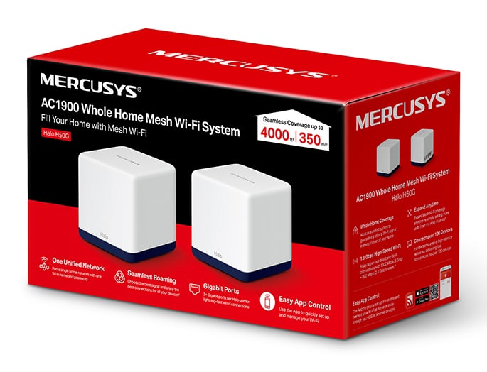 Σύστημα Wi-Fi πλέγματος MERCUSYS Halo H50G, 1.9Gbps διπλής ζώνης, 2τμχ, Έκδ. 1.0 - Image 5