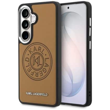 Θήκη Karl Lagerfeld Perforated KL MagSafe για Samsung Galaxy S26 Plus καφέ