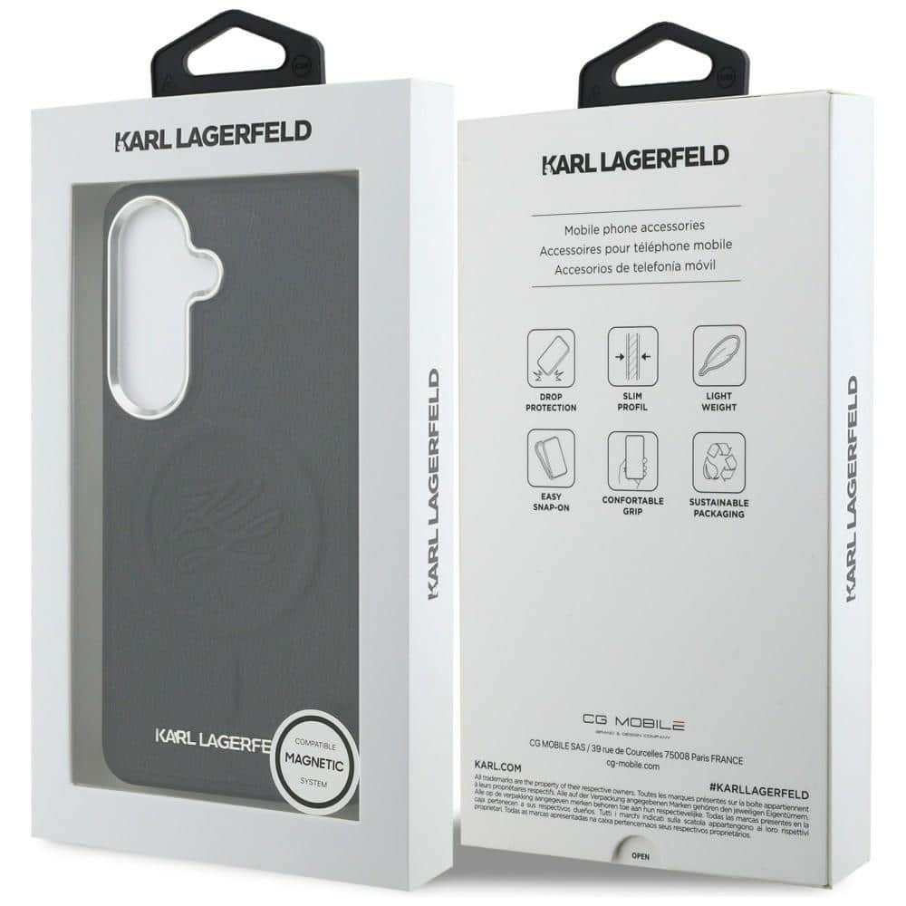 Karl Lagerfeld Embossed Ring Initial & Metal Logo - θήκη για Samsung Galaxy S26 - Μαύρο - Image 8
