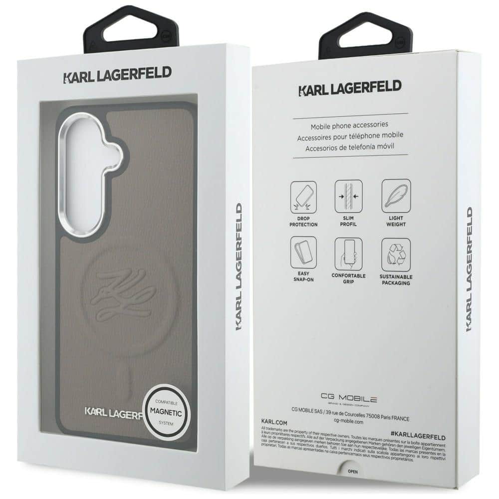 Karl Lagerfeld Embossed Ring Initial & Metal Logo - θήκη για Samsung Galaxy S26 - Καφέ - Image 8