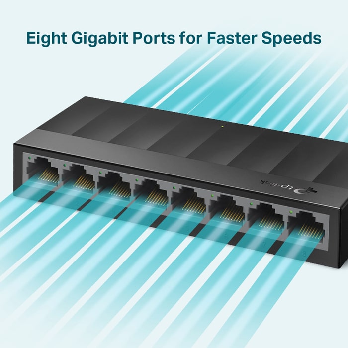 Επιτραπέζιος διακόπτης TP-LINK LiteWave LS1008G, 8 θυρών 10/100/1000Mbps, Έκδ. 3.0 - Image 4