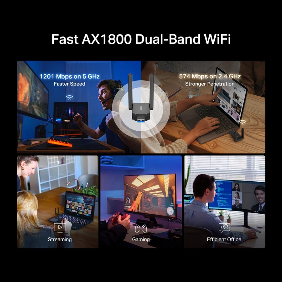 MERCUSYS ασύρματος USB αντάπτορας δικτύου MA72XH, AX1800, Dual Band, V.1.0 - Image 3