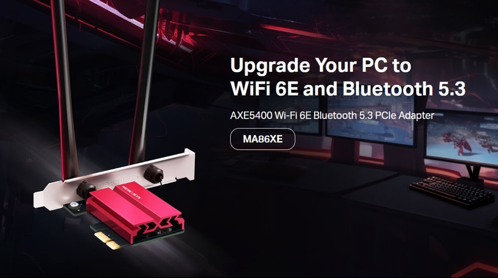 MERCUSYS κάρτα δικτύου MA86XE, AXE5400, Wi-Fi 6E, Bluetooth, PCIe, V.2.0 - Image 2