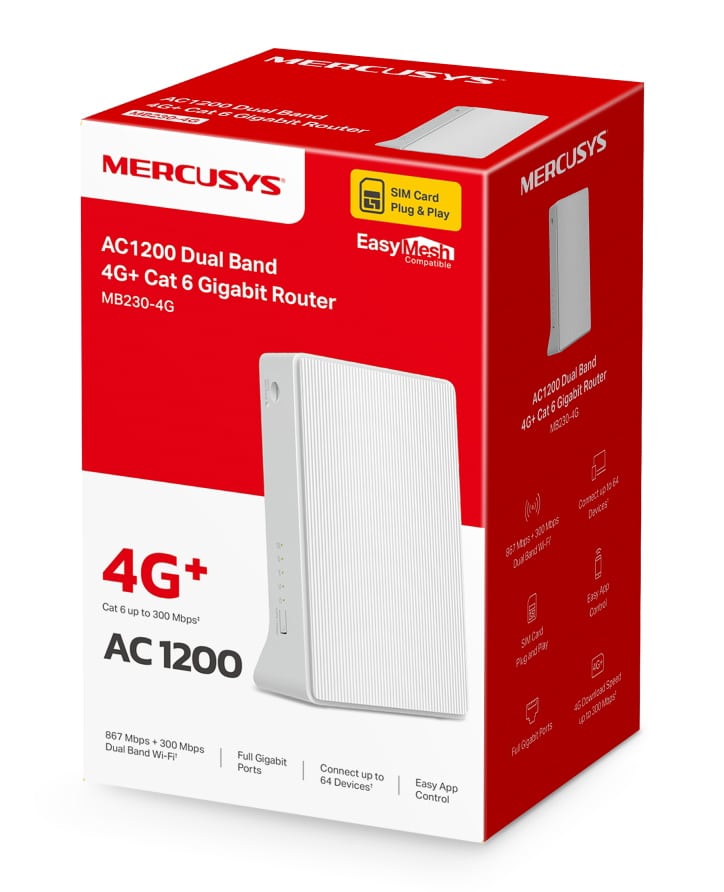 Δρομολογητής MERCUSYS MB230-4G, 4G+ Cat6, 1200Mbps AC1200, Έκδ. 1.0 - Image 8
