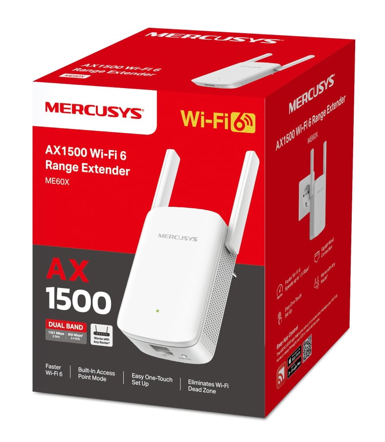 Επέκταση εμβέλειας MERCUSYS ME60X, WiFi 6, 1500Mbps AX1500, Έκδ. 1.0 - Image 8
