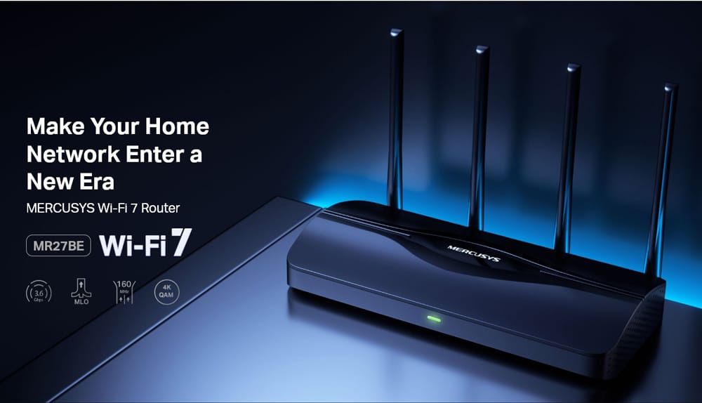 Δρομολογητής MERCUSYS MR27BE, WiFi 7, 3.6Gbps BE3600, EasyMesh, Έκδ. 1.20 - Image 2