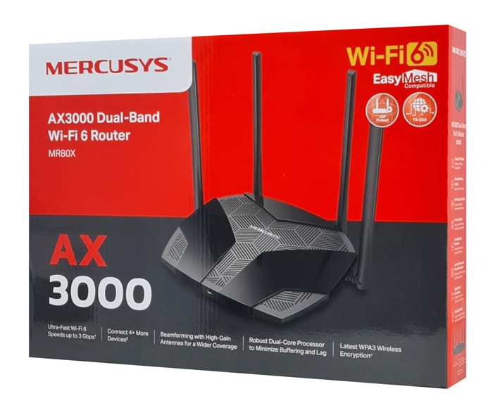 Δρομολογητής MERCUSYS MR80X, Wi-Fi 6, 3Gbps AX3000, Διπλή ζώνη - Image 5