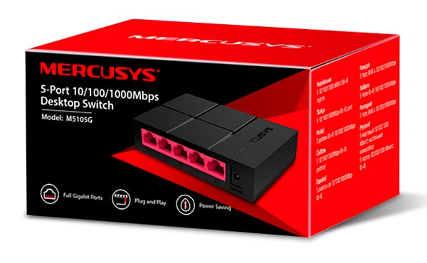 MERCUSYS Desktop Switch MS105G, 5x 10/100/1000 Mbps, Έκδ. 1 - Image 4