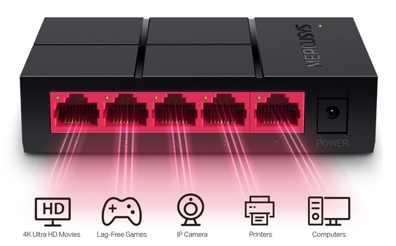 MERCUSYS Desktop Switch MS105G, 5x 10/100/1000 Mbps, Έκδ. 1 - Image 6