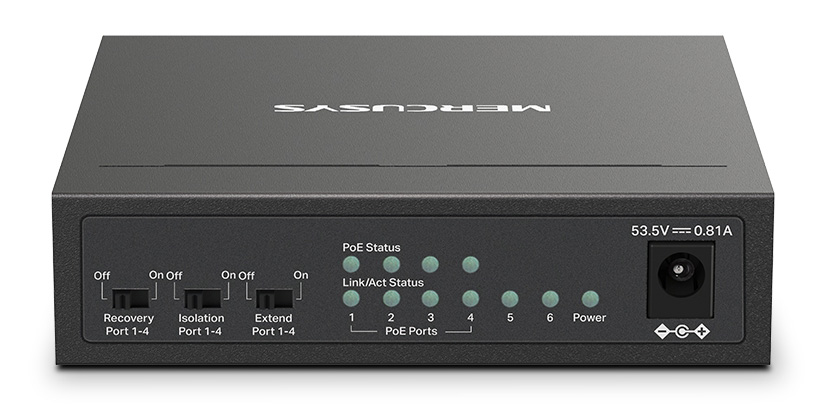 MERCUSYS Desktop Switch MS106LP, 6x 10/100 Mbps, PoE+, Έκδ. 1.0 - Image 3