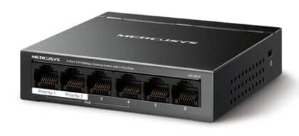 MERCUSYS Desktop Switch MS106LP, 6x 10/100 Mbps, PoE+, Έκδ. 1.0