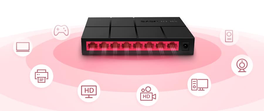 MERCUSYS Desktop Switch MS108G, 8x 10/100/1000 Mbps, Έκδ. 1 - Image 6