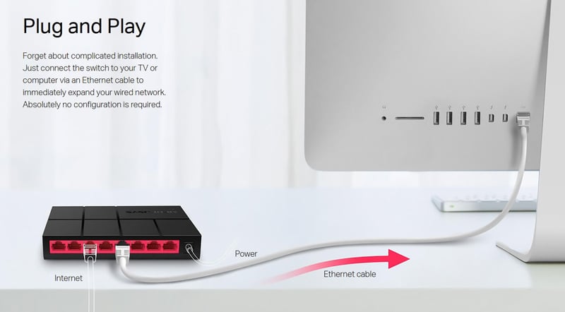 MERCUSYS Desktop Switch MS108G, 8x 10/100/1000 Mbps, Έκδ. 1 - Image 8
