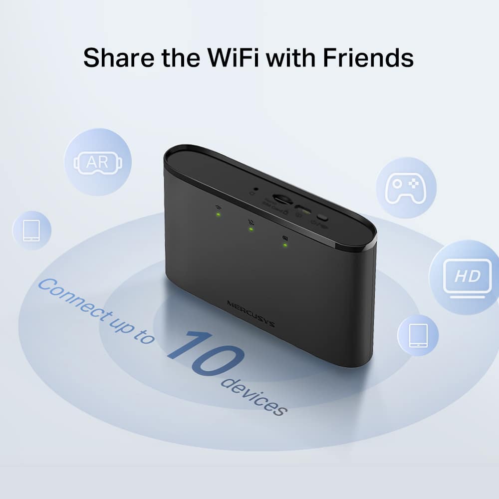 Δρομολογητής MERCUSYS MT110, 4G LTE, WiFi 150 Mbps, 2200mAh, Έκδ. 1.0 - Image 5