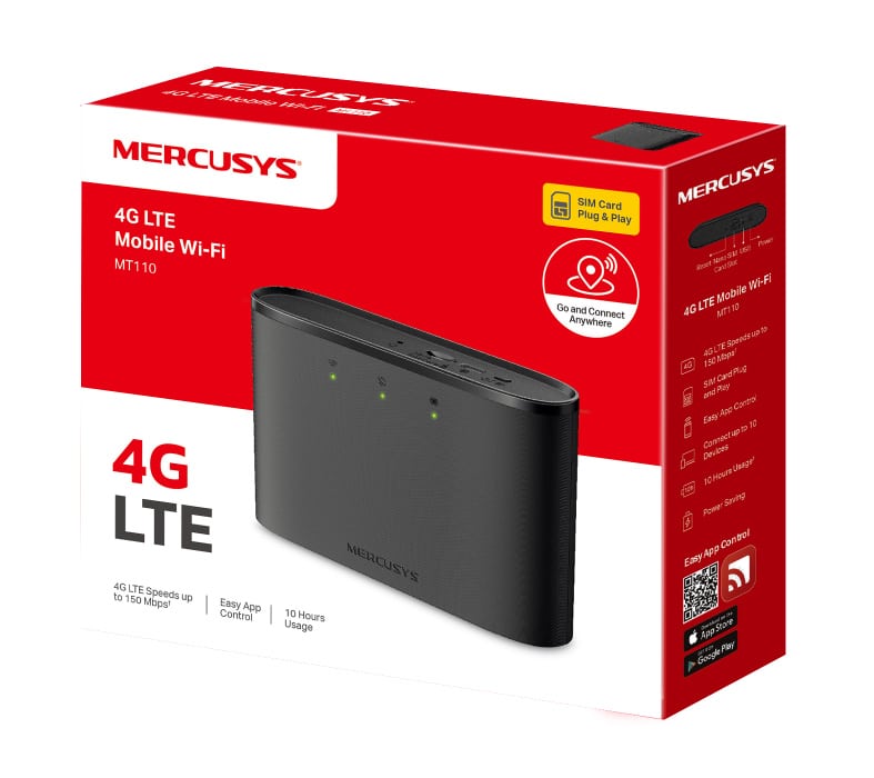 Δρομολογητής MERCUSYS MT110, 4G LTE, WiFi 150 Mbps, 2200mAh, Έκδ. 1.0 - Image 9