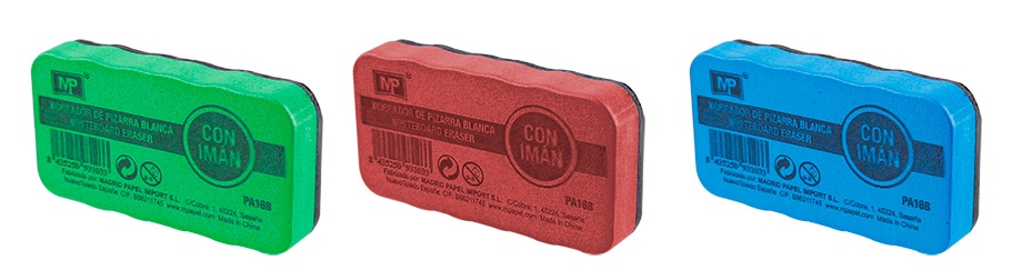 MP μαγνητικός σπόγγος ασπροπίνακα PA168, 10x5cm, χρωματιστός - Image 2