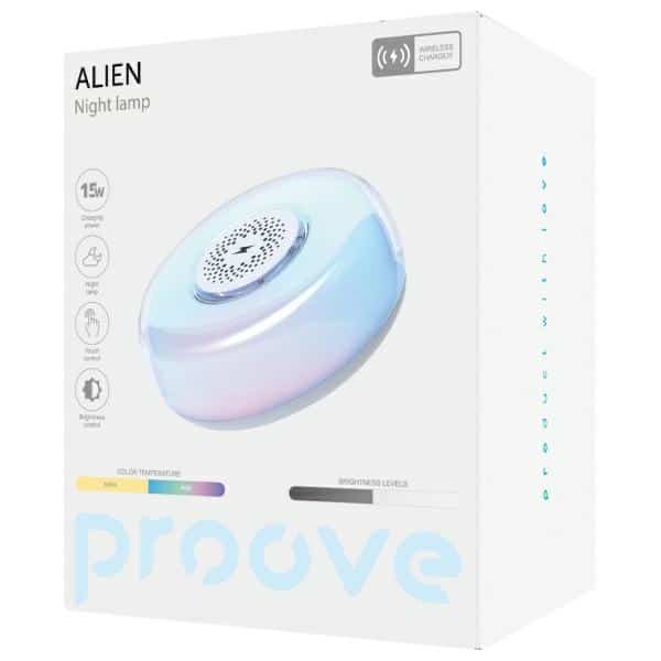 Φωτιστικό κομοδίνου Proove Alien LED RGB 5W με επαγωγική φόρτιση 15W λευκό - Image 4