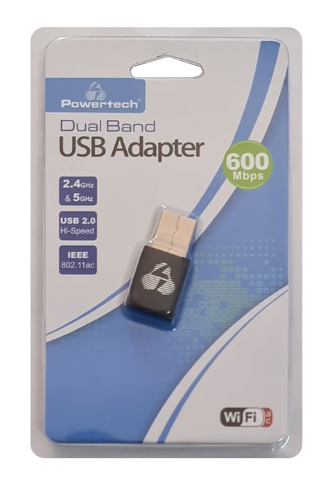 POWERTECH ασύρματος USB αντάπτορας δικτύου PT-1041, 600Mbps, 2.4/5GHz - Image 4