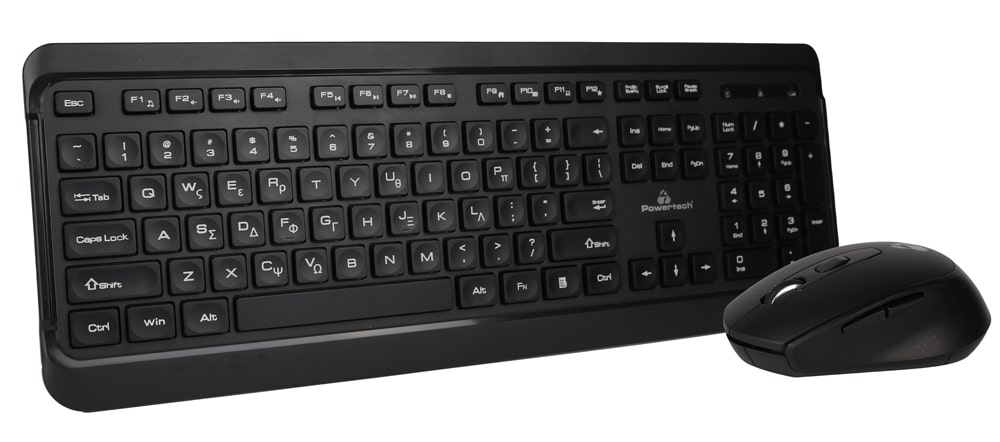 POWERTECH set ποντίκι & πληκτρολόγιο PT-1060, ασύρματο, 1600DPI, μαύρο - Image 2