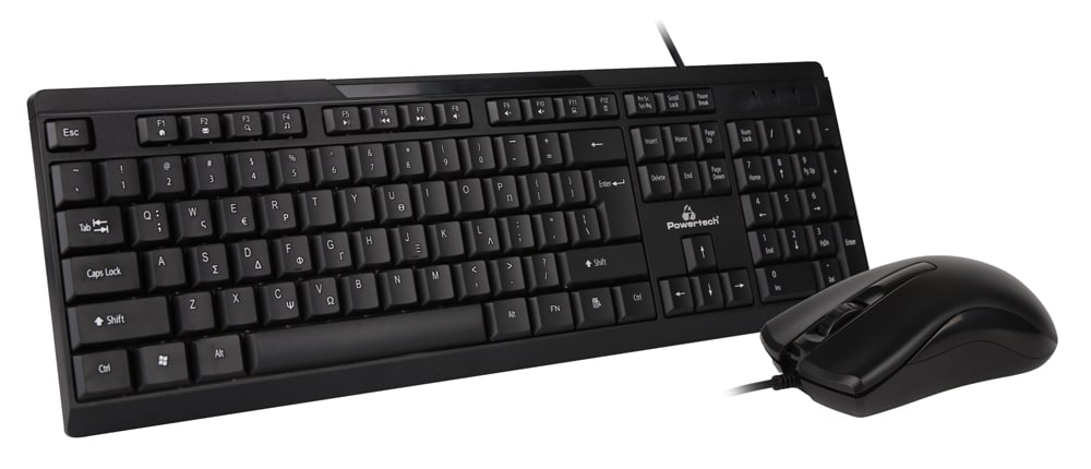 POWERTECH set ποντίκι & πληκτρολόγιο PT-1068, ενσύρματο, 1000DPI, μαύρο - Image 2