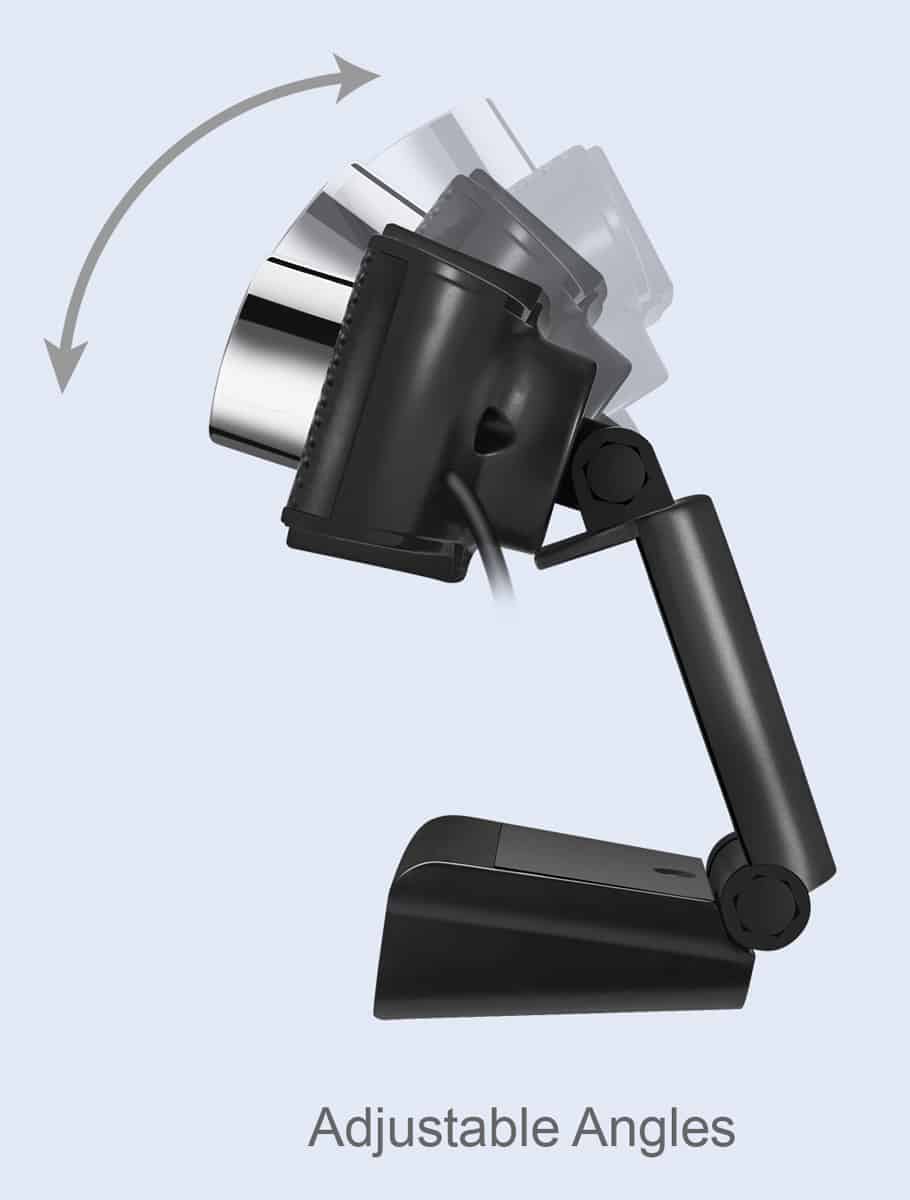 Κάμερα web POWERTECH PT-1078, 2.0MP Full HD, Plug & Play, 1.35m, μαύρη - Image 2