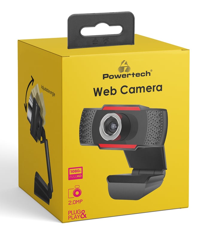 Κάμερα web POWERTECH PT-1078, 2.0MP Full HD, Plug & Play, 1.35m, μαύρη - Image 4