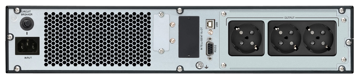 POWERTECH UPS On Line PT-1357 για rack 2U, με οθόνη, 1000VA/900W, 3x Schuko output - Image 2