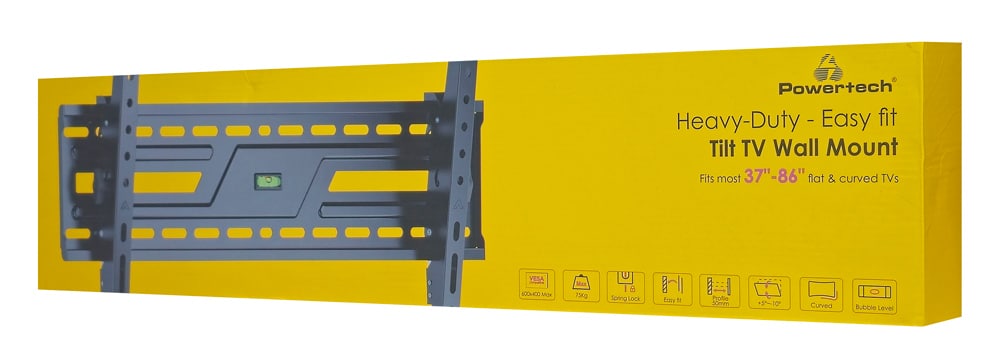 POWERTECH επιτοίχια βάση τηλεόρασης PT-1370, 37-86", έως 75kg, ρυθμιζόμενη κλίση - Image 8