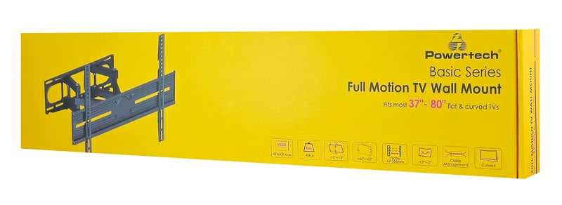 POWERTECH επιτοίχια βάση τηλεόρασης PT-1389, 37-80", έως 40kg, full motion - Image 8