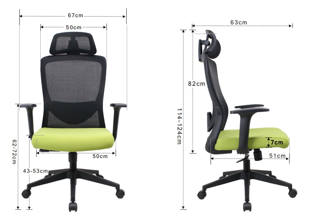 POWERTECH καρέκλα γραφείου PT-1390 με μπράτσα και ανάκλιση, ρυθμιζόμενο ύψος, μαύρη - Image 5