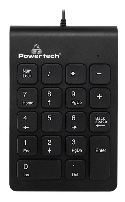 POWERTECH ενσύρματο αριθμητικό πληκτρολόγιο PT-938, USB, μαύρο - Image 2