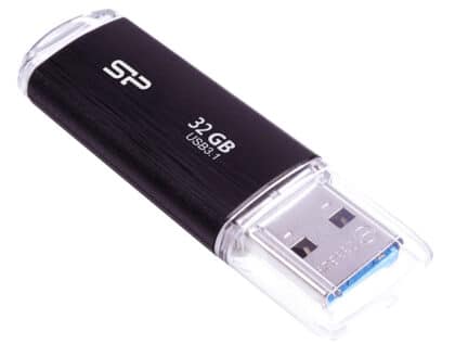 SILICON POWER USB Flash Drive Blaze B02, 32GB, USB 3.2, μαύρο