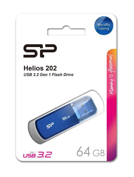 Μονάδα Flash USB SILICON POWER Helios 202, 64GB, USB 3.2, μπλε - Image 3