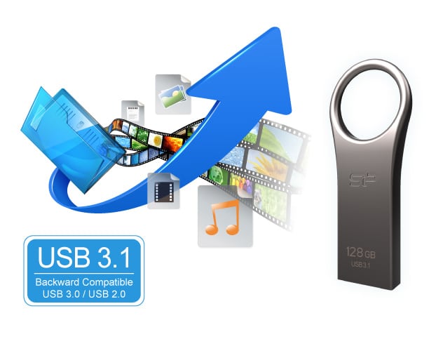 Μονάδα Flash USB SILICON POWER Jewel 80, 64GB, USB 3.2, ασήμι - Image 4