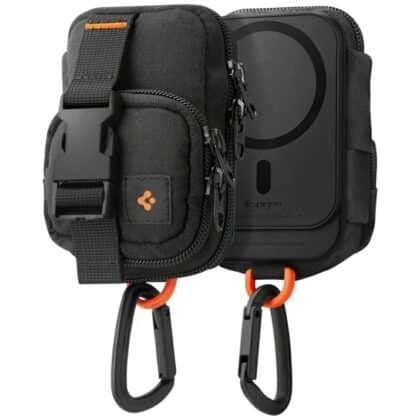 Μαγνητικός οργανωτής τηλεφώνου Spigen Snap Zip MagSafe μαύρος