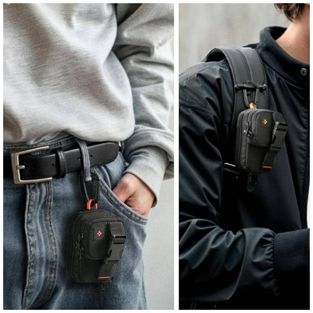 Μαγνητικός οργανωτής τηλεφώνου Spigen Snap Zip MagSafe μαύρος - Image 6